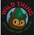 thumbnail image 2 of Woodsy Owl Wild Thing Don’t Pollute Men's Graphic T Shirt Tees Brisco Brands S, 2 of 4