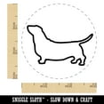 thumbnail image 2 of Basset Hound Dog Outline Self-Inking Rubber Stamp Ink Stamper - Orange Ink - Small 3/4 Inch, 2 of 7