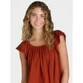 thumbnail image 3 of Time and Tru Women's and Women's Plus Mini Dress with Flutter Sleeves, Sizes XS-4X, 3 of 4