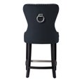 thumbnail image 6 of WestinTrends Wordford 24" Tufted Velvet Counter Stool, Black/ Black, 6 of 9