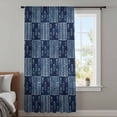 thumbnail image 3 of Vintage Floral Sheer Curtains 108" Extra Long, Abstract Flowers Patchwork Country Navy Blue Light Filering Curtains, Privacy Drapes Simi Floor to Veiling Curtain for Living Room Window Treatment, 3 of 9