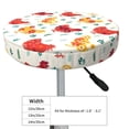 thumbnail image 4 of KLL Flower Chicken Round Bar Chair Cushion Cover 12 inch ,Bar Stool Protector with Elastic, Soft Washable, 4 of 6
