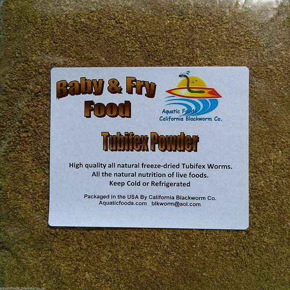 Aquatic Foods Tubifex Worm Powder Fry & Baby Food…1/8-lb
