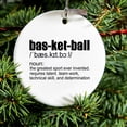 thumbnail image 2 of DistinctInk Hanging Ceramic Christmass Tree Ornament with Gold String - Great Gift / Present - 2 3/4 inch diameter - Basketball Definition Greatest Sport, 2 of 2