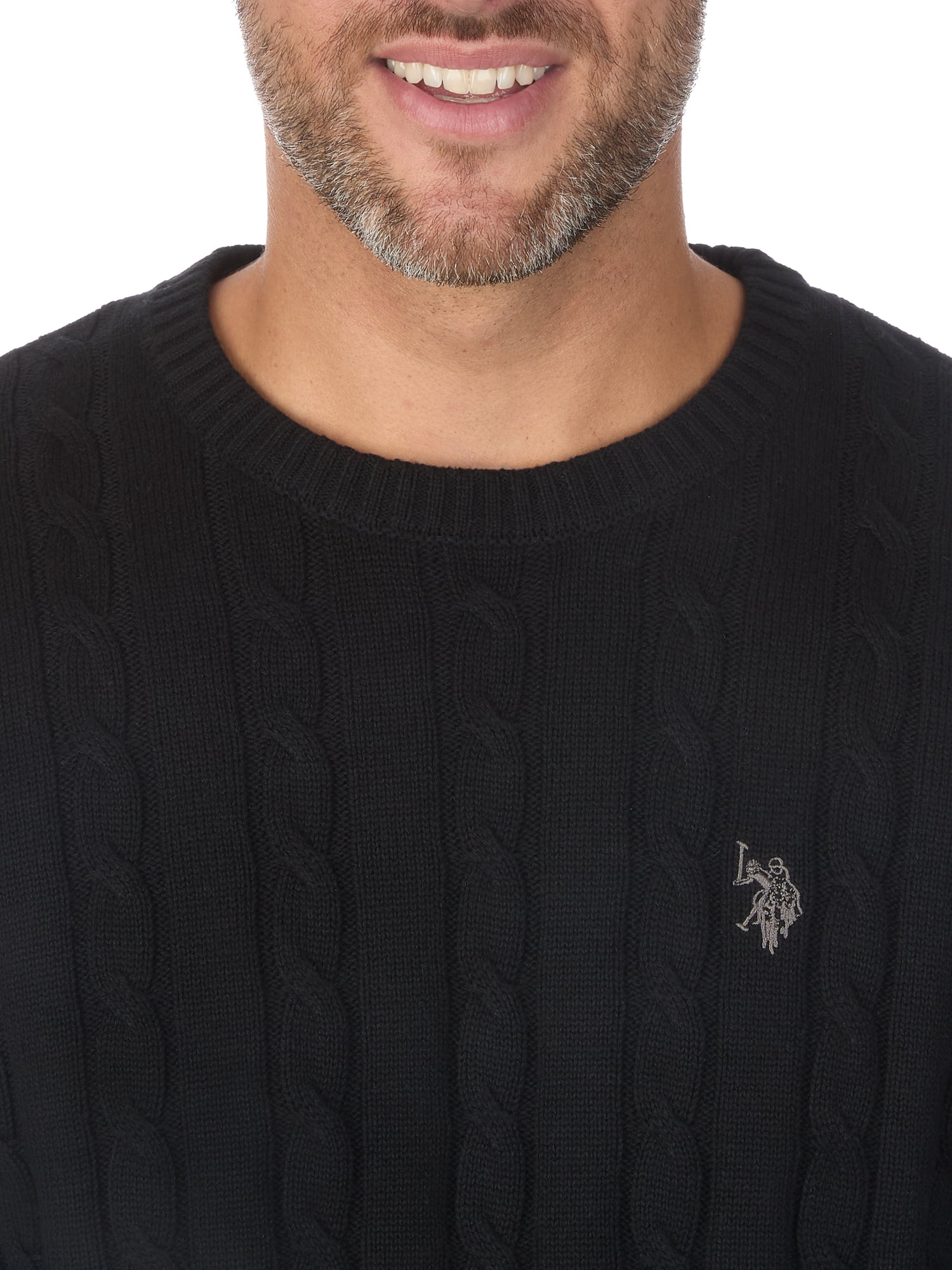 U.S. Polo Assn. Men's Crew Neck Cable Sweater