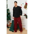 thumbnail image 3 of U2SKIIN Mens Fleece Pajama Pants, Comfy Plaid Lounge PJ Bottoms with Pockets,(Buffalo Plaid-red,L), 3 of 6