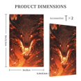thumbnail image 3 of Daiia Magma Fire Black Dragon Pattern Decorator Wall Plate Child Safe Outlet Cover, Switch and Outlet Covers,Size 1-Gang 5.0" x3.0" , Polycarbonate Thermoplastic-Style V, 3 of 6