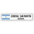 thumbnail image 1 of SignMission SSC-General San Martin Ar Street Sign - General San Marton, Argentina, 1 of 1