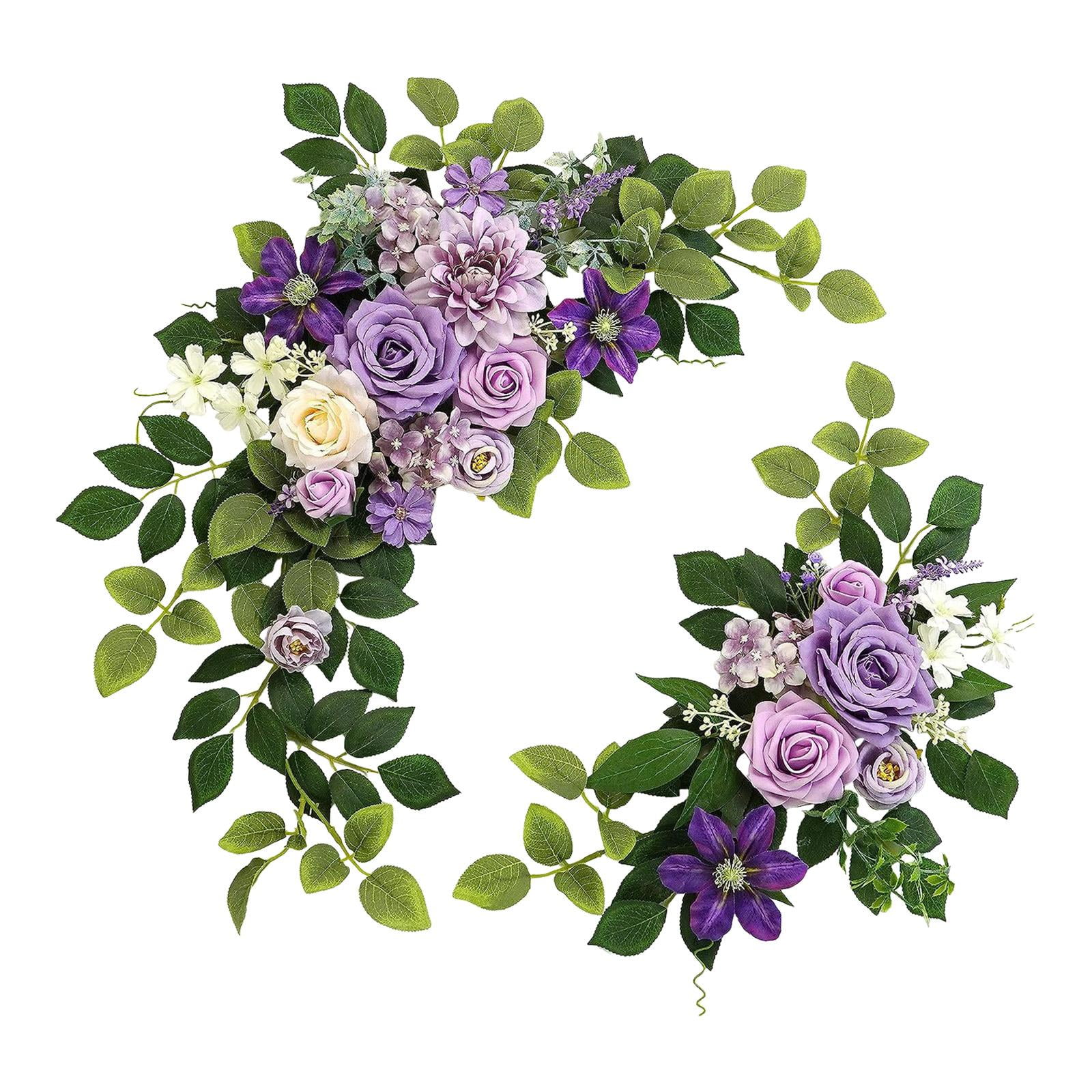 perfeclan 2Pcs Wedding Arch Flowers Artificial Flower Rustic Centerpiece Wedding Decor Flower Arrangement for Wedding Ceremony Backdrop