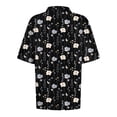 thumbnail image 4 of EHTMSAK Women'S Polo Shirts With Short Sleeves Plus Size Floral Collared Lightweight Loose Tee Breathable 2024 Trendy Wicking Shirts Dressy Summer Tops Black L, 4 of 4