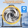 thumbnail image 3 of iLiving-ventilador Turbo de bajo ruido, circulador de aire portátil de 3 velocidades para tienda, oficina, invernadero, hogar y almacén, 3 of 5