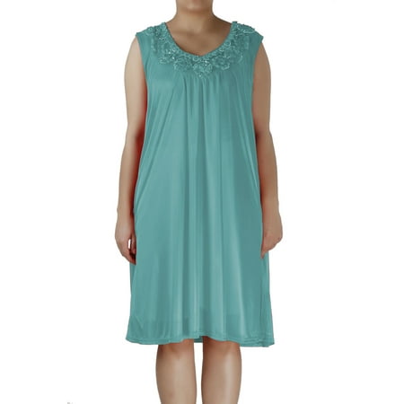 - Women's Nightgowns8 Satin Silk Sleeveless Lingerie Nightgown By EZI