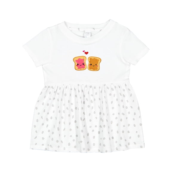 Inktastic Peanut Butter and Jelly Girls Baby Dress