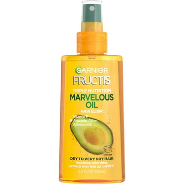 Garnier Fructis Triple Nutrition Vitamin E and Avocado Olive Almond Hair Oil, 5 fl oz