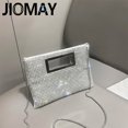 thumbnail image 5 of JIOMAY Monederos glamorosos para mujer Bolsos con purpurina para mujer Bolso cuadrado con diamantes de imitación Bolsos de mano ligeros para fiesta, 5 of 5
