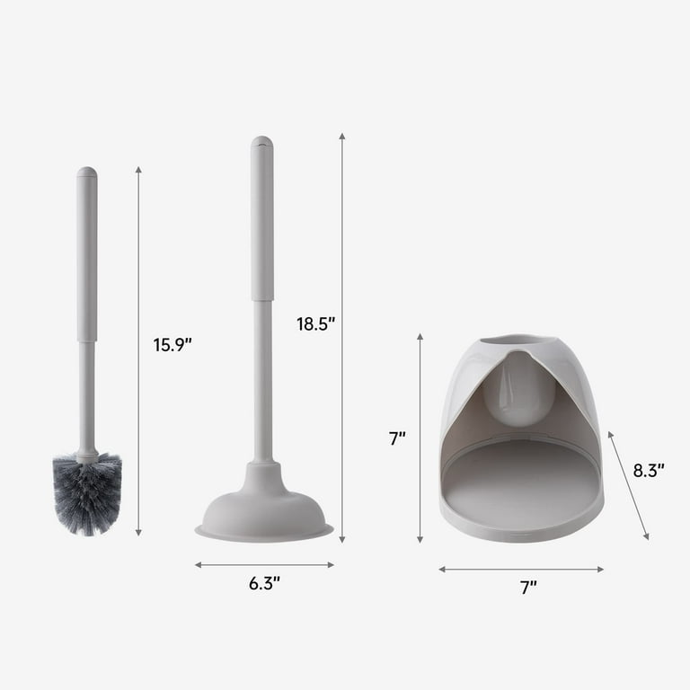 Toilet Plunger and Brush Set 2 in 1 Toilet Bowl Brush and Plunger