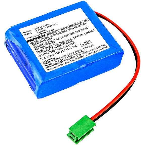 Batteries N Accessories BNA-WB-L8487 Equipment Battery - Li-ion, 7.4V, 3600mAh, Ultra High Capacity Battery - Replacement for CEMB CGA103450A Battery