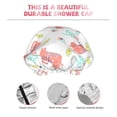 thumbnail image 5 of YFYANG Women's Double Waterproof Shower Cap, Pink Cat Doodle Reusable Hair Cap for All Hair Styles and Head Sizes, 5 of 9
