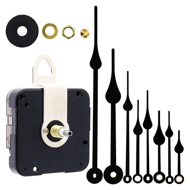 Movimiento de cuarzo de alto par de 18 mm Diy 4 pares Manos Reparación de reloj de pared A Afortunado Sencillez