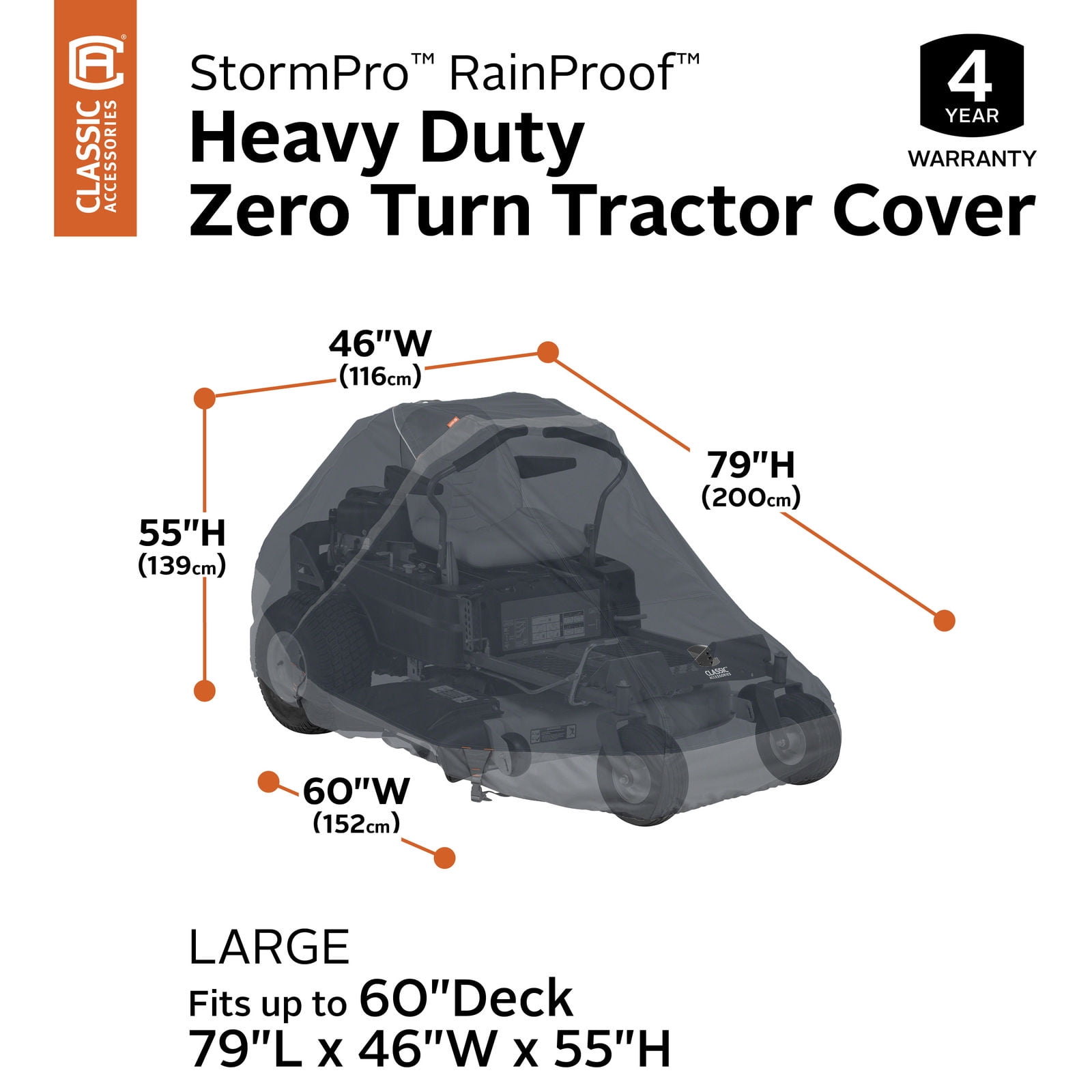 Waterproof HeavyDuty Zero Turn Lawn Mower Cover Dustproof Mower