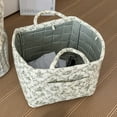 thumbnail image 6 of Yucurem Boho Fabric Storage Basket with Handles, Large Capacity Foldable Floral Organizer for Clothes and Sundries, Quilted Puffer Tote Bag for Home, Picnic, Shopping, Travel, 6 of 8