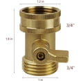 thumbnail image 5 of Water Hose Shut Off Valve, 2 Pack Heavy Duty 3/4 Inch Solid Brass Garden Hose Connector, TWIS3003 B, 5 of 5