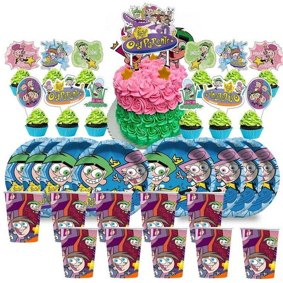 The Fairly OddParents Birthday Cups Party Supplies Plates Decorations Cake Topper Decor
