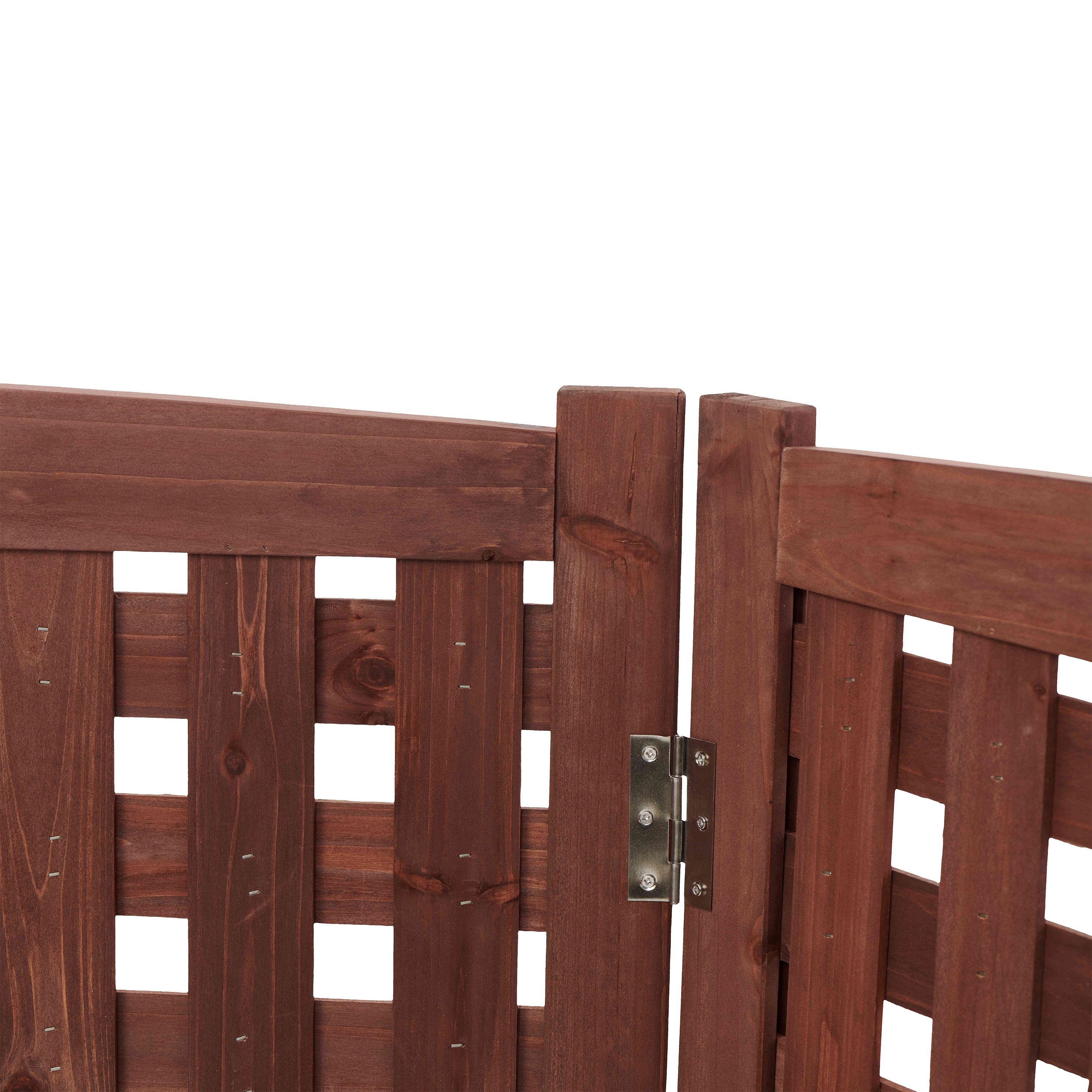 MAYEERTY 3-Panel Outdoor Wood Privacy Fence Screen, 32"Wx38"H Air Conditioner Trash Can Enclosure for Backyard Patio