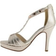 thumbnail image 3 of Dyeables Riley Women's Champagne Shimmer Platform Sandals 5.5 M, 3 of 6