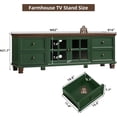 thumbnail image 2 of SAVOR LIFE Farmhouse TV Stand for Living Room, Rustic Green Entertainment Center with Storage Cabinet,Wood TV Console with 4 Drawers,Modern TV Stands for Bedroom,Green, 2 of 15