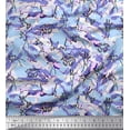 thumbnail image 1 of Soimoi Polyester Crepe Fabric Animals Brush Stroke Print Fabric by Yard 42 Inch Wide, 1 of 3