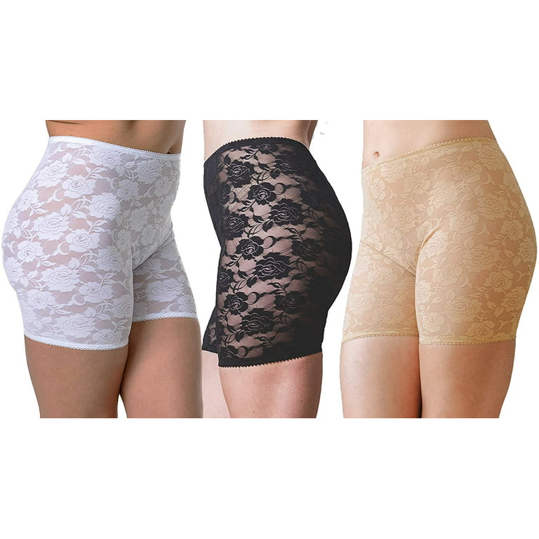 Bandelettes Elastic Anti-Chafing Lace Panty Shorts - Prevent Thigh Chafing  – Semi-Compression Shorts for Inner-thigh Rubbing - Breathable &  Comfortable - Women's Underwear & Lingerie (Beige,S) at  Women's  Clothing store
