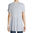 thumbnail image 2 of Time and Tru Maternity Babydoll Short Sleeve T-Shirt, 2 of 6