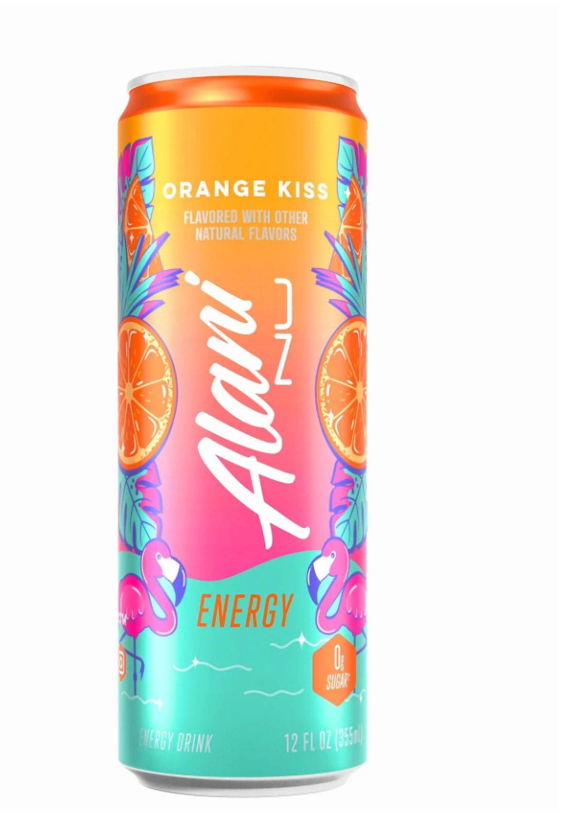 Alani Nu Energy Drink, Orange Kiss, Zero Sugar, 200mg Caffeine, 12