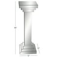 thumbnail image 4 of DecMode 12" x 36" Silver Glass Mirrored Pedestal Table, 1-Piece, 4 of 13