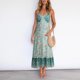 thumbnail image 2 of Vestido Estampado Floral Para Mujer, Vestido Cómodo Con Correa De Espagueti Sin Espalda De Verano Con Cuello En V, Dobladillo Con Volantes Para Fiestas YLSHRF Otros, 2 of 8