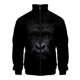 thumbnail image 3 of Chaqueta con cremallera y cuello alto 3D de Monkey Animel para hombre y mujer, chaqueta informal de manga larga, ropa de alta calidad, 3 of 5