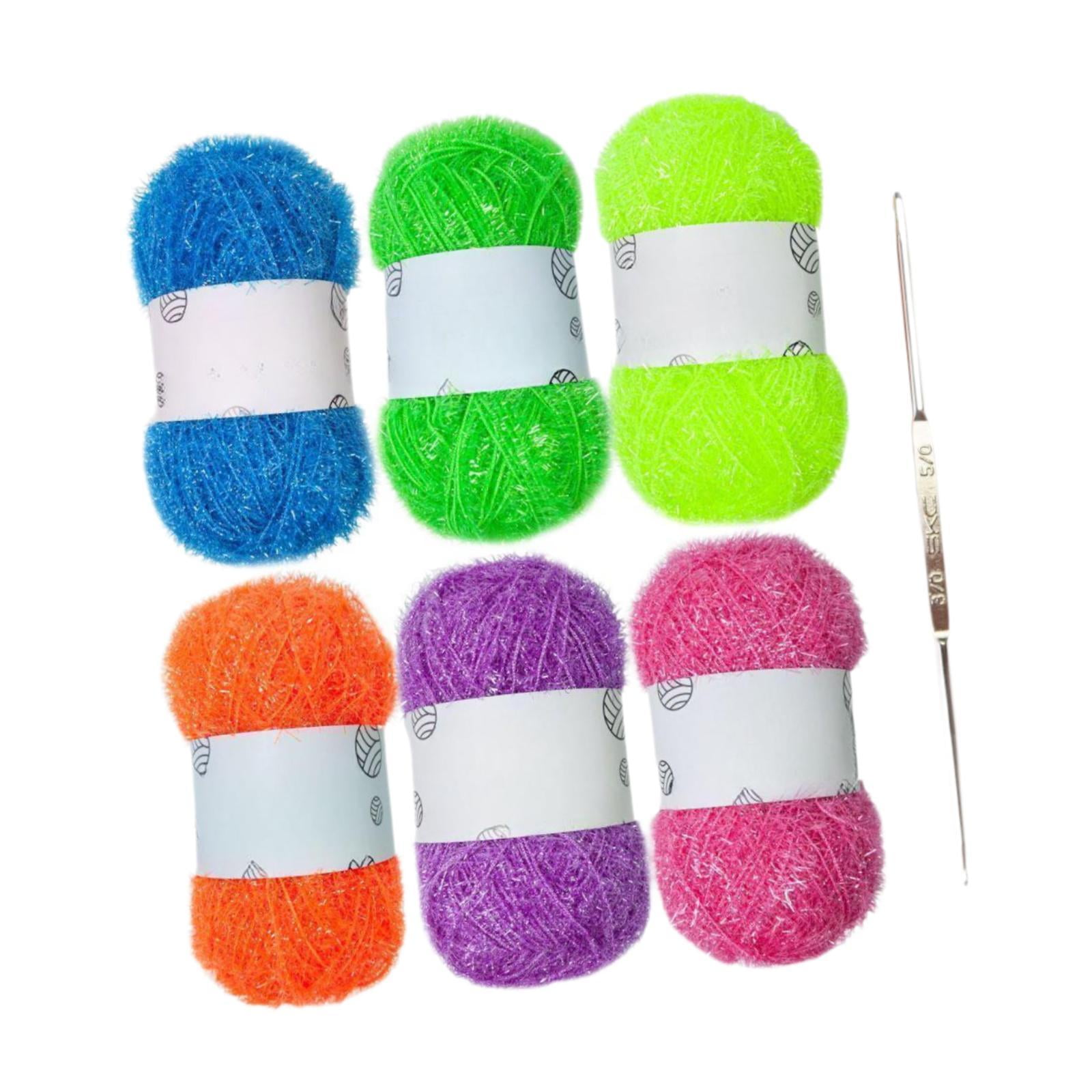 balikha Yarn Dishcloth Thread Comfortable Washable Easy Carrying Hand Crocheted Yarn for Tableware Scrubbing Cloths Men Women Type D
