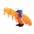 thumbnail image 1 of Disfraz de camarón inflable, accesorio novedoso para , fiestas de Halloween y festivales., 1 of 8
