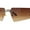 Gold - Brown, variant on Luxurious Rimless Geometric Metal Frame Designer Style Sunglasses Gold Clear