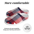 thumbnail image 6 of KLL Heart Plaid Pattern Adult Unisex Cozy Slippers,Fuzzy Slip-on Slippers TPR Sole Slippers Comfort Plush Home Footwear for Indoor & Outdoor-37/38, 6 of 7