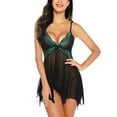 thumbnail image 4 of Camisón sexy de encaje de malla con tirantes finos de estilo europeo y americano, 4 of 5