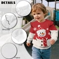 thumbnail image 6 of Yuyamidu Christmas Snowman Sweatshirt for Toddler Girls 1-2T Ruffle Shoulder Crewneck Sweatshirts Long Sleeve Pullover Tops Winter Holiday Clothes Lightweight Soft Workout Outfits, 6 of 7