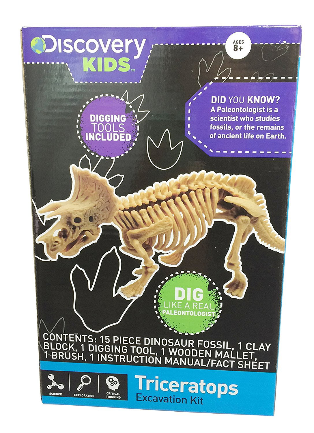 Details about   Dinosaur Excavation Kit Entertains Kids Ages 6 Discover 3 Dino Fossils NEW 