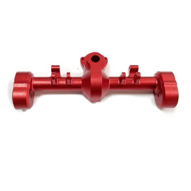 Carcasa de eje trasero Bewildely Aleación de aluminio 1/24 Axial SCX24 Rojo