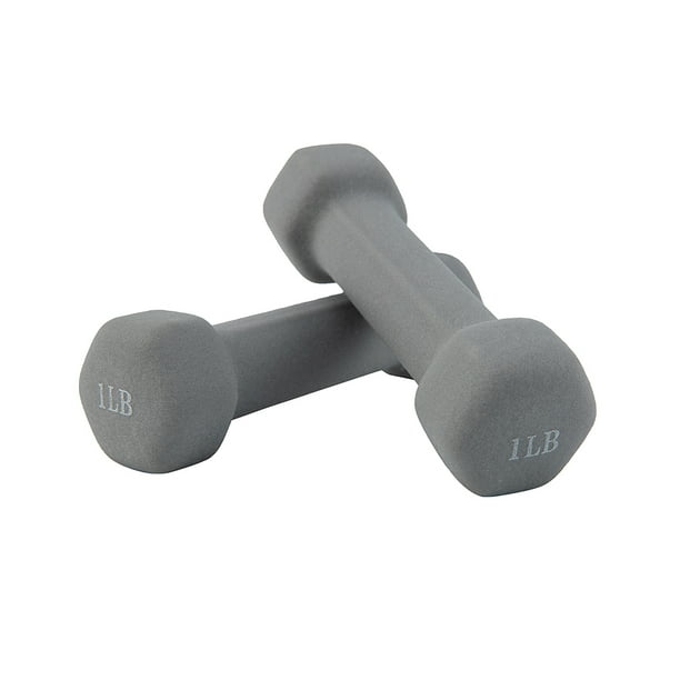 2pc Basics Neoprene Workout Dumbbell 5lb Gray Walmart