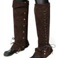 thumbnail image 5 of yuksok Pirate Boot Covers Cosplay Leg Gaiters for Horseback Riding Anime Convention Coffee, 5 of 8