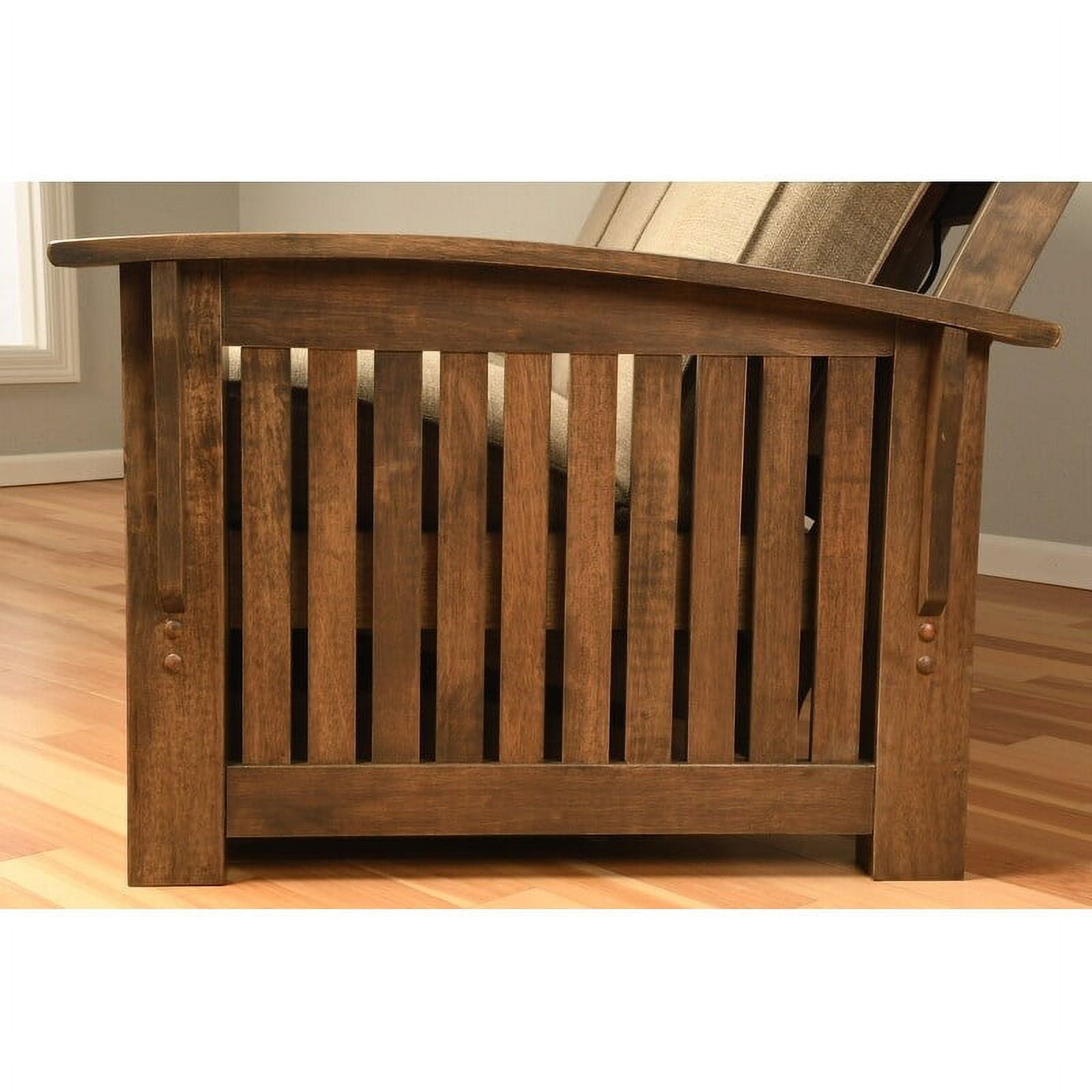 Kodiak Furniture Washington Queen-size Wood Storage Futon-Suede Black Mattress
