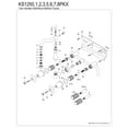 thumbnail image 6 of Kingston Brass KS1253PKX Duchess Double-Handle Wall Mount Bathroom Faucet, Antique Brass, 6 of 7