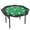 GREEN, variant on 47'' Poker Table Octagon 8 Player Foldable Chip Trays Cup Holders, Blue,Metal Legs & 8 Cup Holders, Professional Blackjack Table for Family Game Nights